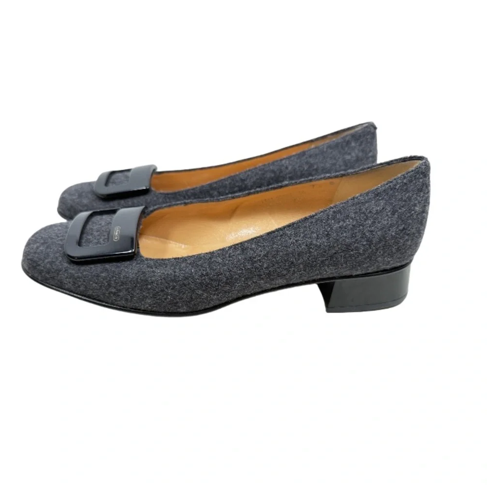 COACH | New Darby Wool Flats 7B Preppy Classic Formal Office Italian Shoes Mules - Picture 2 of 15